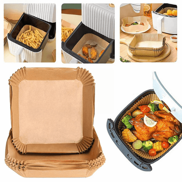 CrispGuard | Antihaft Backpapier für Airfryer &amp; Ofen - Brezella
