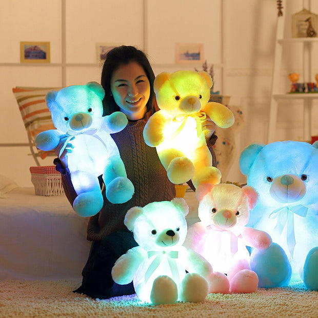 FarbenFreund | LED-Teddy mit sanftem Farbwechsel für Trost - Brezella