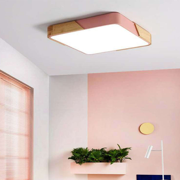 Moderne Farbe Pop Quadratische LED Deckenleuchte