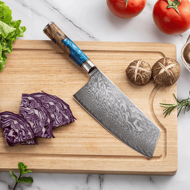 VivoCleaver | Elegantes Fleischmesser aus Damaststahl - Brezella