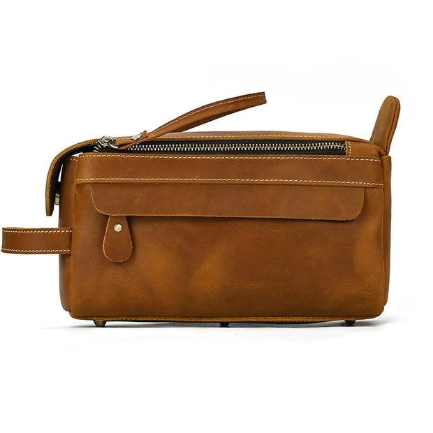 TimelessCase | Klassische Kulturtasche aus hochwertigem Leder - Brezella