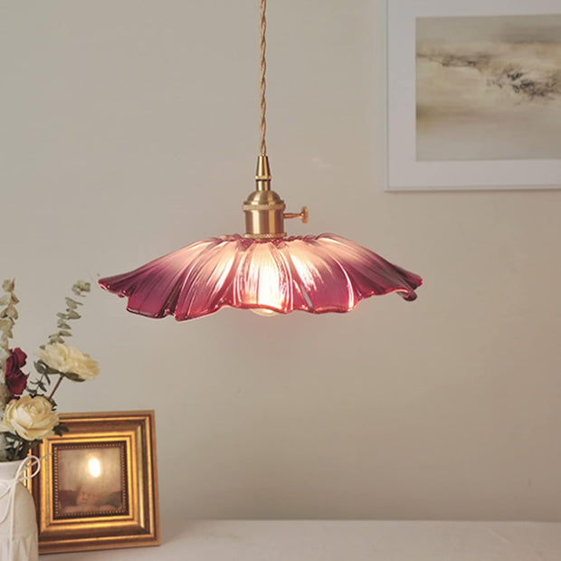 Vintage Hängelampen mit Blumenmuster