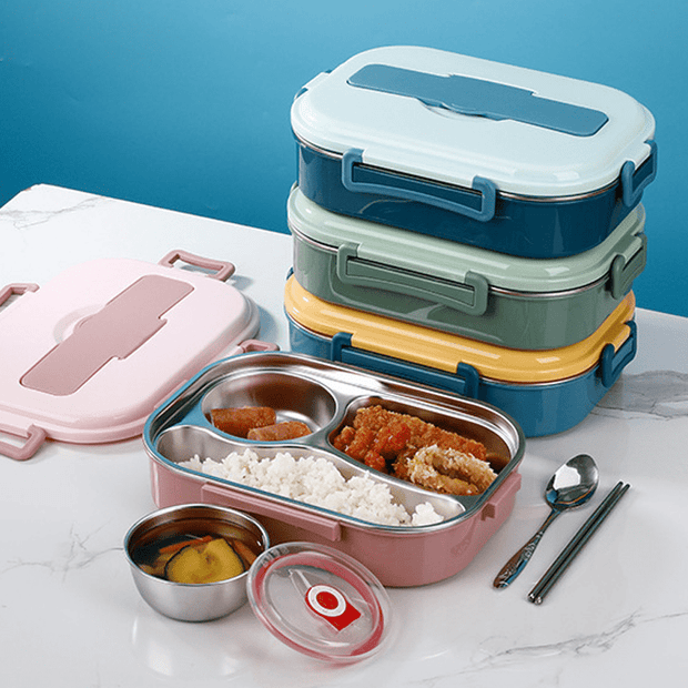 FreshPortion | Thermobehälter mit 4 Fächern und Suppenfach - Brezella