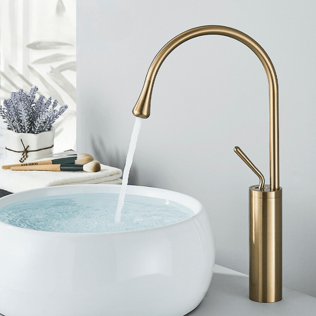 RegalStream | Stilvolle Waschtischarmatur mit Gold Touch - Brezella