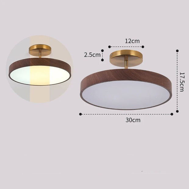 Elegante LED-Deckenleuchte mit Halbeinbau