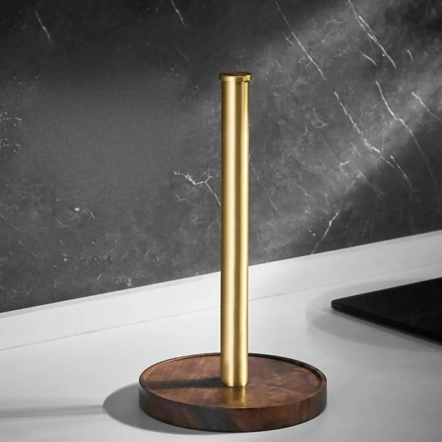 MarbleLux | Eleganter Küchenrollenhalter mit Marmor und Goldakzenten - Brezella