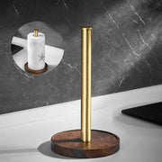 MarbleLux | Eleganter Küchenrollenhalter mit Marmor und Goldakzenten - Brezella