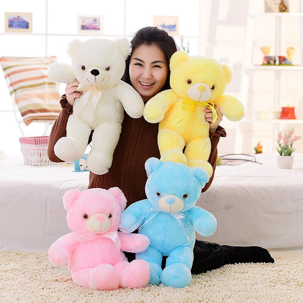 FarbenFreund | LED-Teddy mit sanftem Farbwechsel für Trost - Brezella