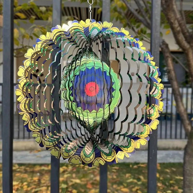 LichtBrise | 3D Windspiel für Farbige Gartenatmosphäre - Brezella
