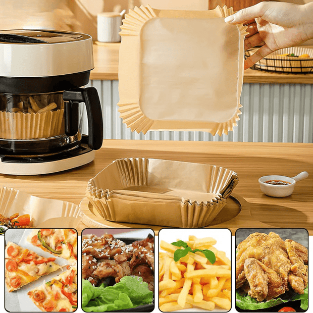 CrispGuard | Antihaft Backpapier für Airfryer &amp; Ofen - Brezella
