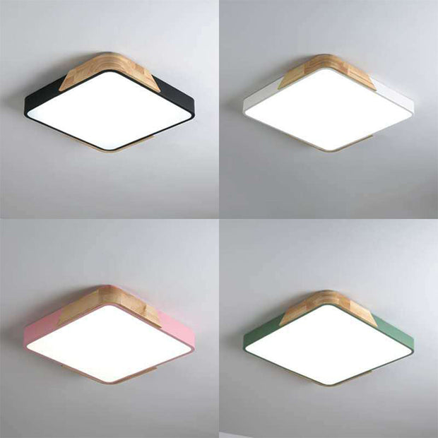 Moderne Farbe Pop Quadratische LED Deckenleuchte