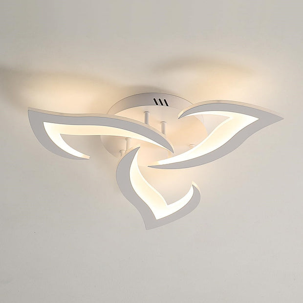 Moderne LED-Deckenleuchte in Blumenform