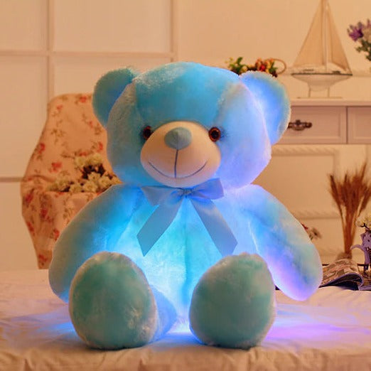 FarbenFreund | LED-Teddy mit sanftem Farbwechsel für Trost - Brezella