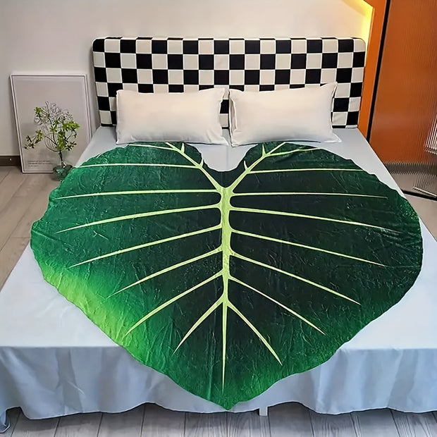 LeafComfort | Kuschelige Decke in sanfter Blattform für entspannte Momente - Brezella