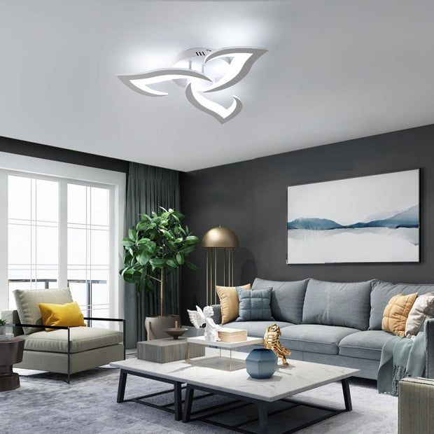 Moderne LED-Deckenleuchte in Blumenform