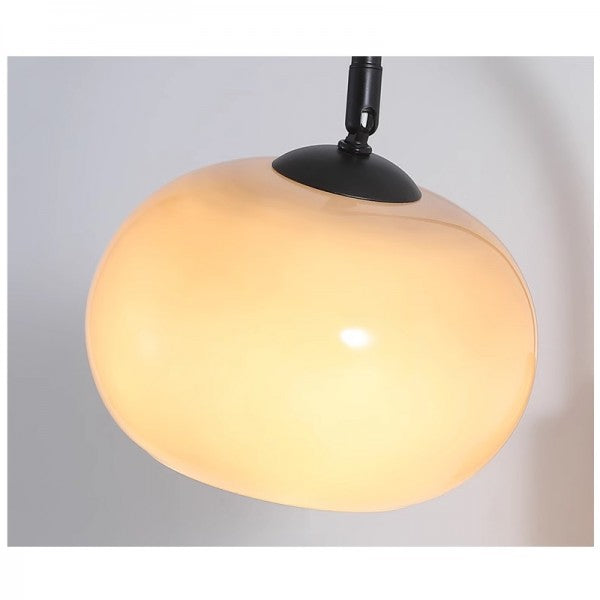 GlobeLuxe | Wandleuchte mit khakifarbenem Glas und hölzernen Details - Brezella