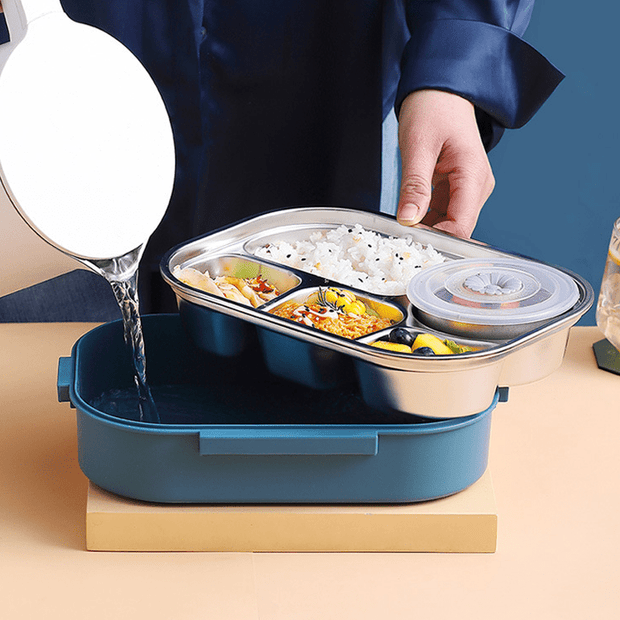 FreshPortion | Thermobehälter mit 4 Fächern und Suppenfach - Brezella