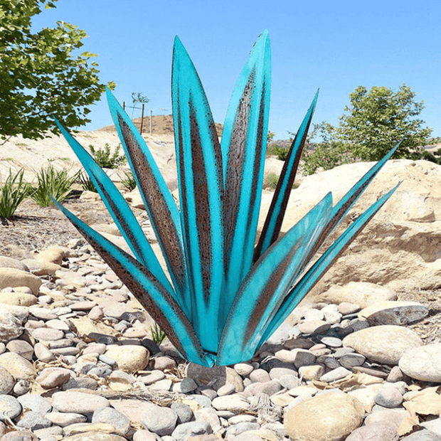 SunAgave | Handgefertigte, elegante Solarleuchte für den Außenbereich - Brezella