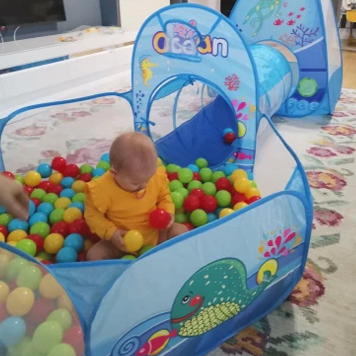 FunLand | Spielzelt, Ballpool und Tunnel in Einem - Brezella