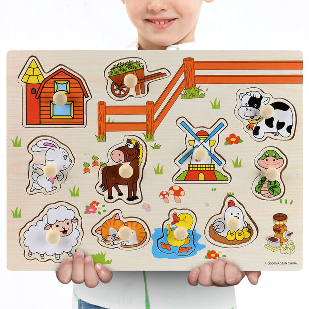 CityExplorer Puzzle | Kreatives Montessori Holzpuzzle für kleine Entdecker - Brezella