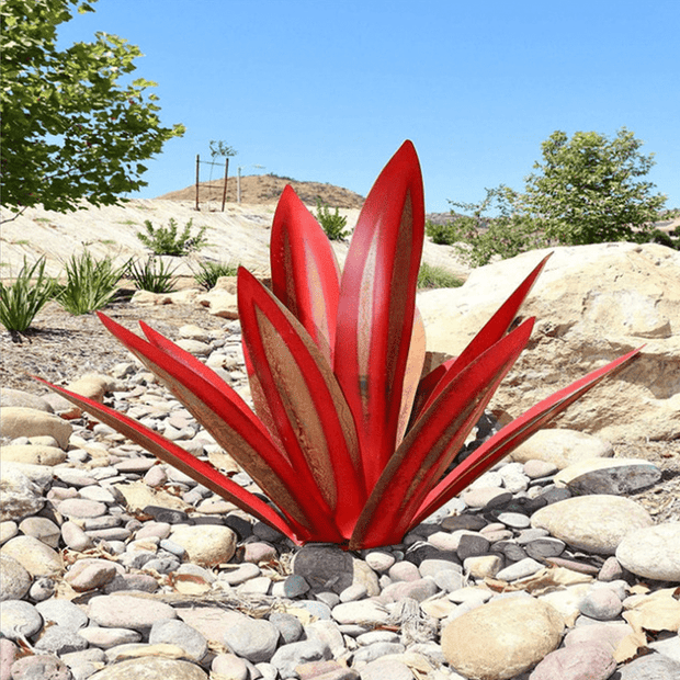 SunAgave | Handgefertigte, elegante Solarleuchte für den Außenbereich - Brezella