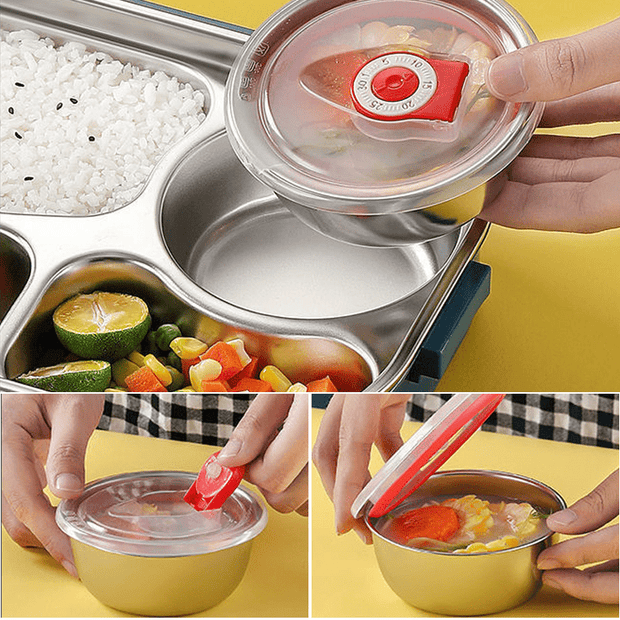 FreshPortion | Thermobehälter mit 4 Fächern und Suppenfach - Brezella