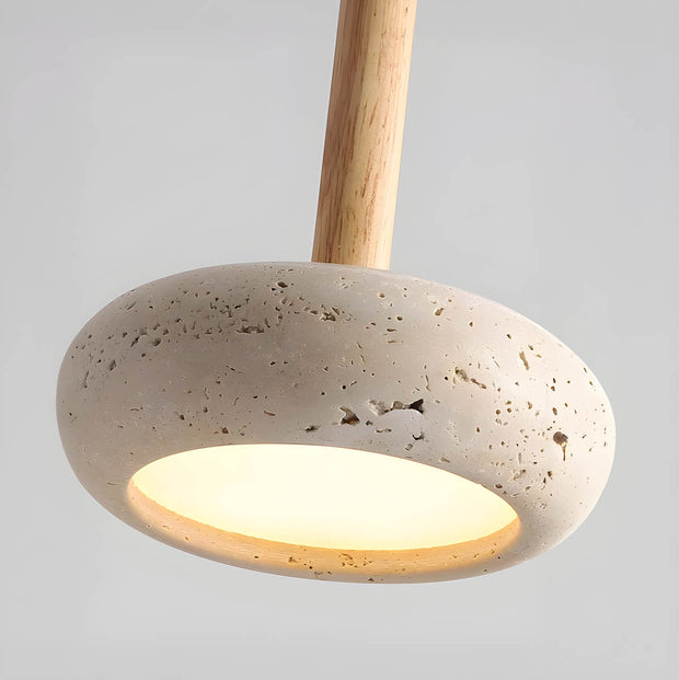 NaturLicht | Zeitlose Deckenlampe aus edlem Travertinstein - Brezella
