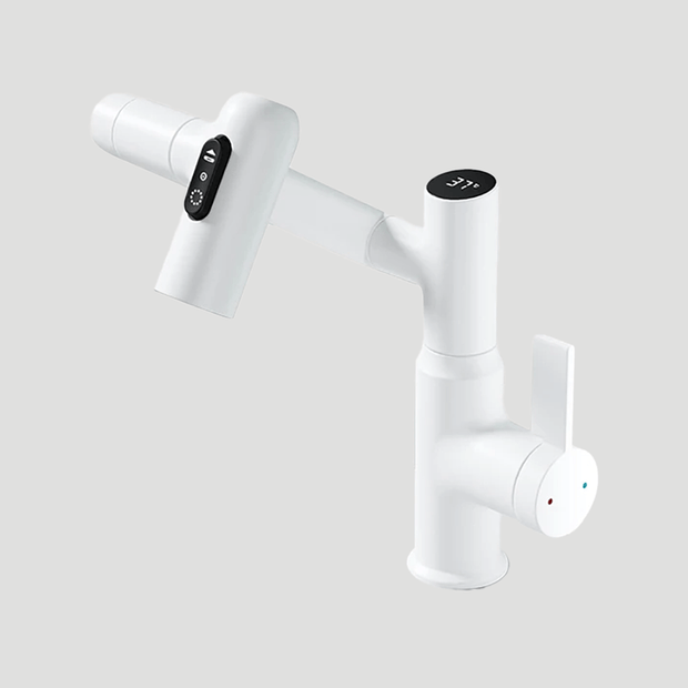 TempFlow | 360° Drehbare Armatur mit Temperaturanzeige und Höhenverstellung - Brezella