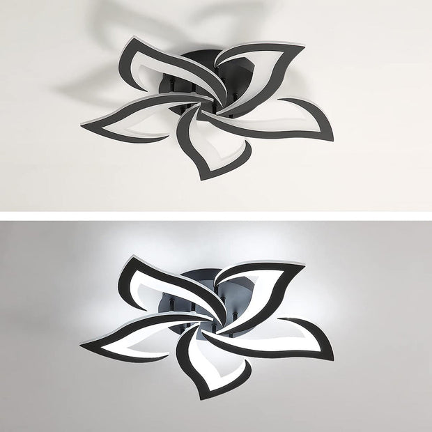 Moderne LED-Deckenleuchte in Blumenform