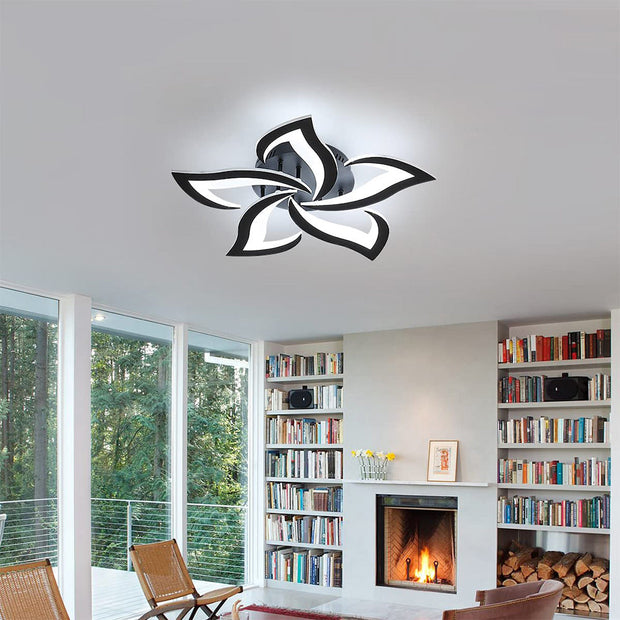 Moderne LED-Deckenleuchte in Blumenform