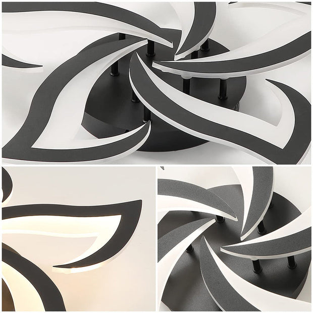 Moderne LED-Deckenleuchte in Blumenform