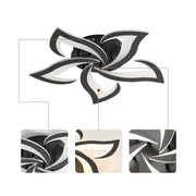 Moderne LED-Deckenleuchte in Blumenform