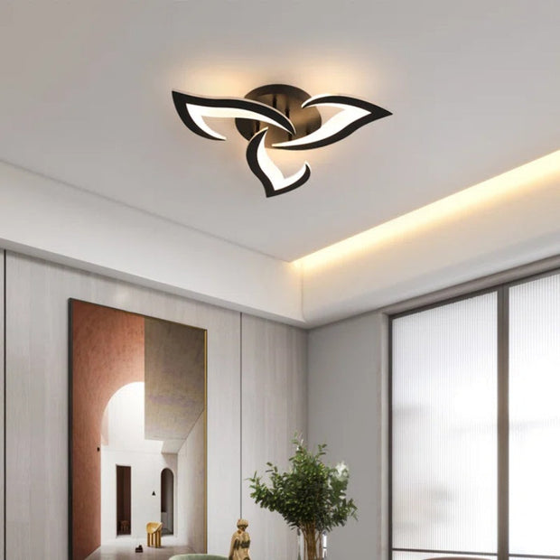 Moderne LED-Deckenleuchte in Blumenform