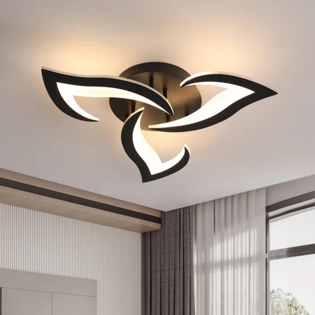 Moderne LED-Deckenleuchte in Blumenform