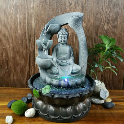 FlussDerRuhe | Buddha Wasserbrunnen für Zen-Atmosphäre - Brezella