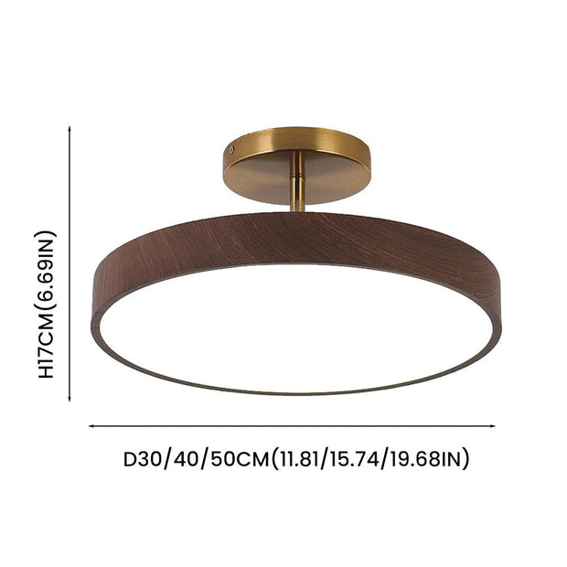 Elegante LED-Deckenleuchte mit Halbeinbau