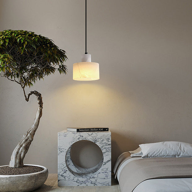 LumeMarble | Skandinavische Pendelleuchte mit elegantem weißen Marmor - Brezella
