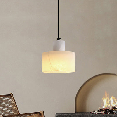 LumeMarble | Skandinavische Pendelleuchte mit elegantem weißen Marmor - Brezella