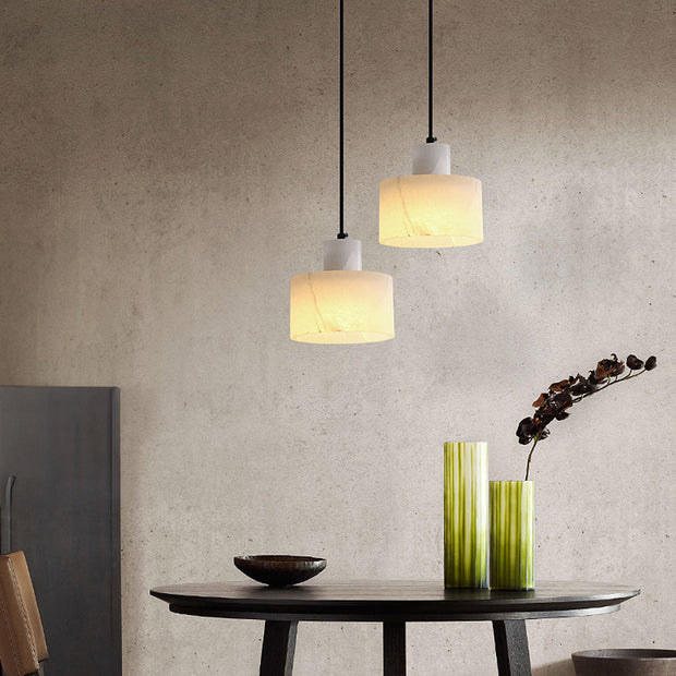 LumeMarble | Skandinavische Pendelleuchte mit elegantem weißen Marmor - Brezella