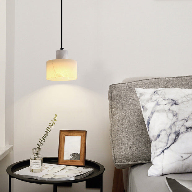 LumeMarble | Skandinavische Pendelleuchte mit elegantem weißen Marmor - Brezella