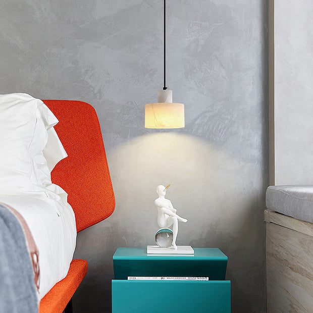 LumeMarble | Skandinavische Pendelleuchte mit elegantem weißen Marmor - Brezella