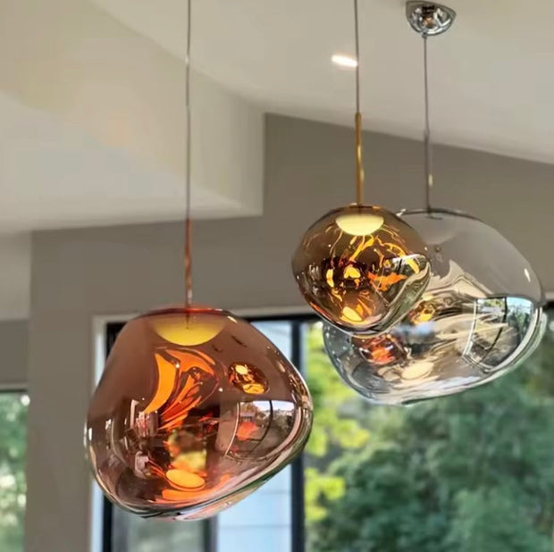 FjordGlow | Elegante Glas-Hängeleuchte im Nordic-Stil - Brezella