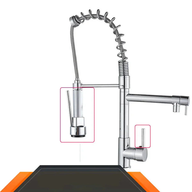 FlexiTwin | Flexibler Küchenmischer mit zwei Auslaufoptionen - Brezella