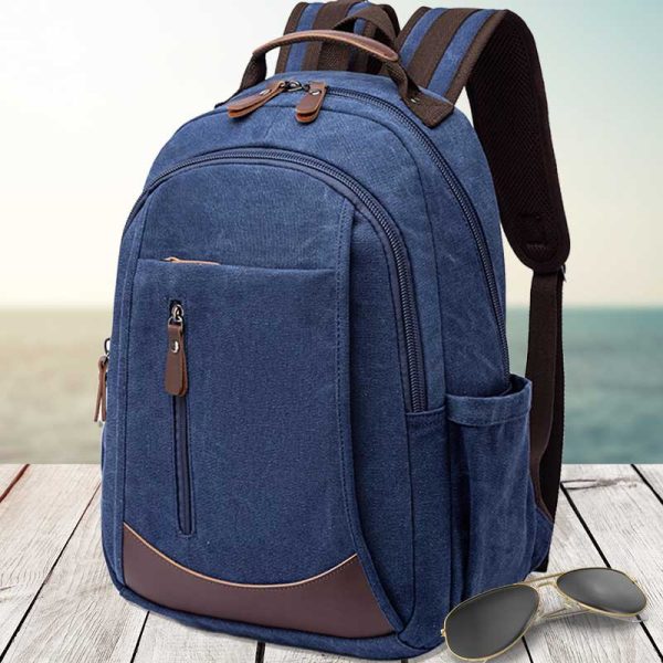 LumeaGuard | Anti-Diebstahl-Reiserucksack aus Canvas für sicheres und unbeschwertes Reisen - Brezella