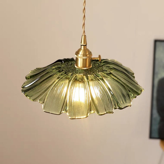 Vintage Hängelampen mit Blumenmuster