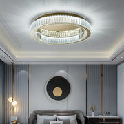 Elegante Runde Deckenleuchte In Gold