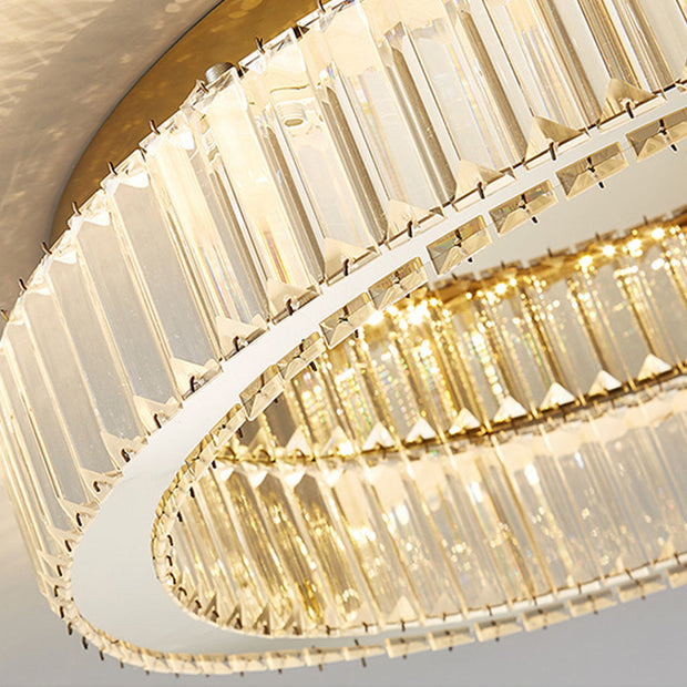 Elegante Runde Deckenleuchte In Gold