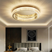 Elegante Runde Deckenleuchte In Gold