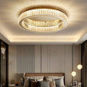 Elegante Runde Deckenleuchte In Gold