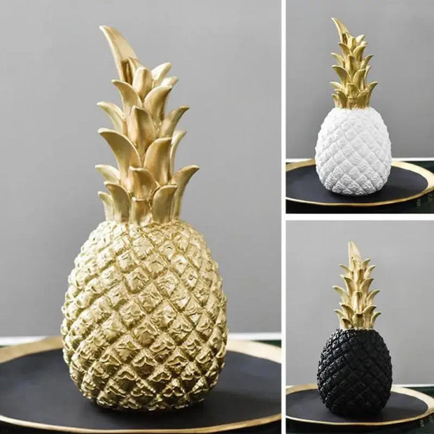 AnanasGlanz | Elegante Wohnaccessoire mit Gold-Finish - Brezella